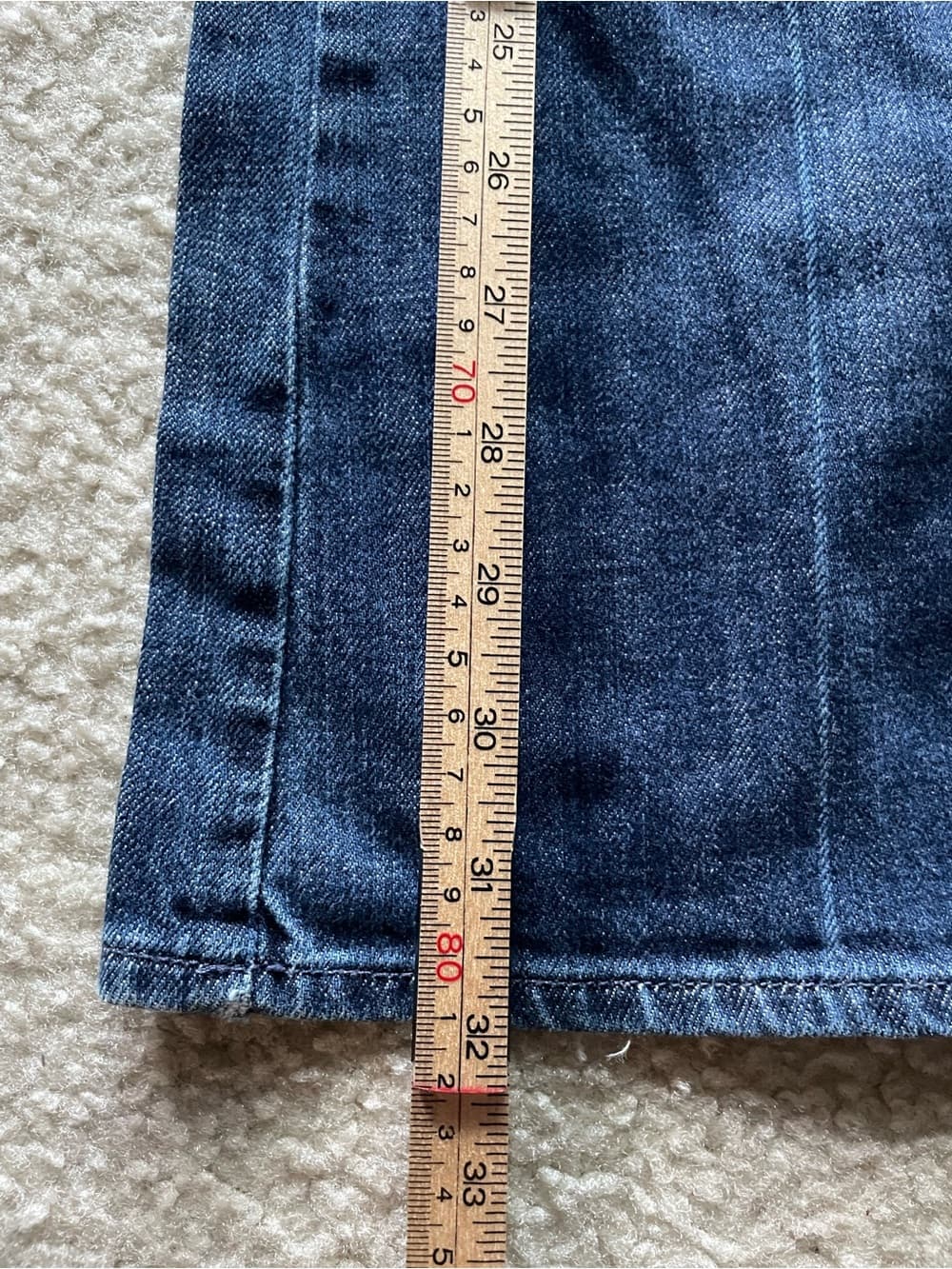 7 For All Mankind Boot Cut Distressed Blue Jeans Women’s Size 27 - Thumbnail 4