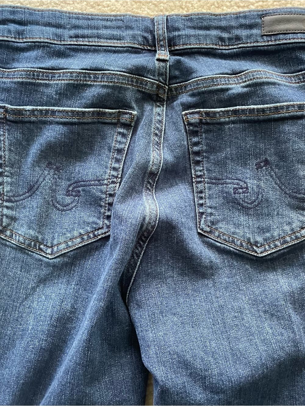 Ag Adriano Goldschmied Women's Farrah Boot Crop Cut Dark Blue Jeans Size 28 - Thumbnail 7