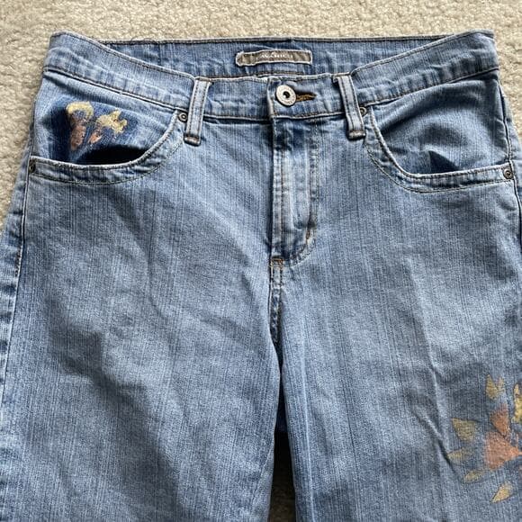 Z Cavaricci Jeans Womens Adult Size 8 Blue Straight Floral Graphic - Thumbnail 10