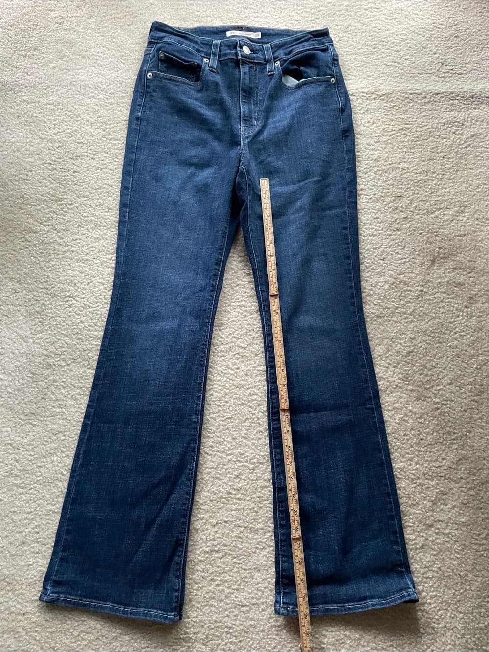 Levi's 725 High Rise Boot Cut Dark Blue Jeans Women’s Size 29 - Thumbnail 2