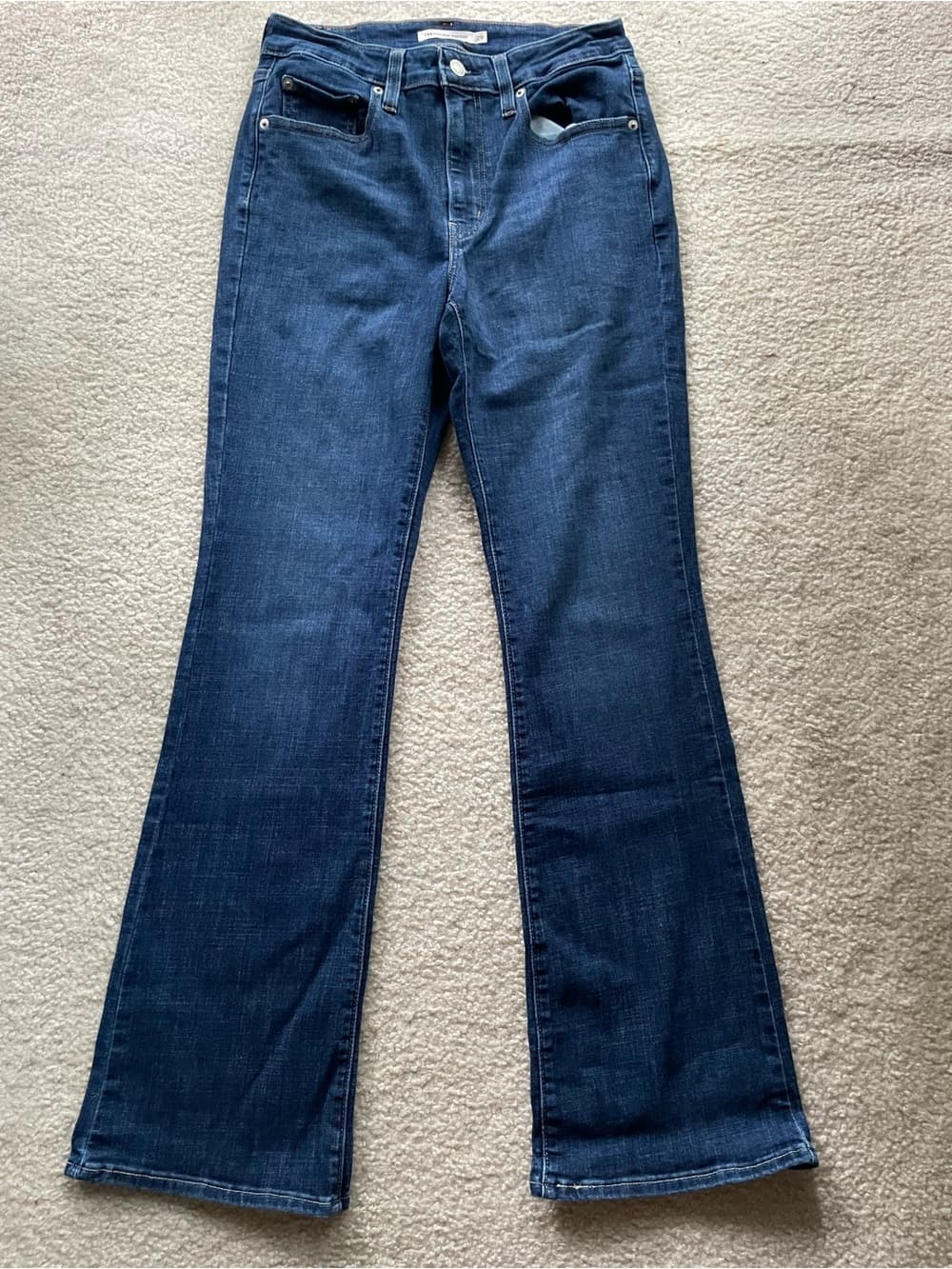 Levi's 725 High Rise Boot Cut Dark Blue Jeans Women’s Size 29 - Thumbnail 4