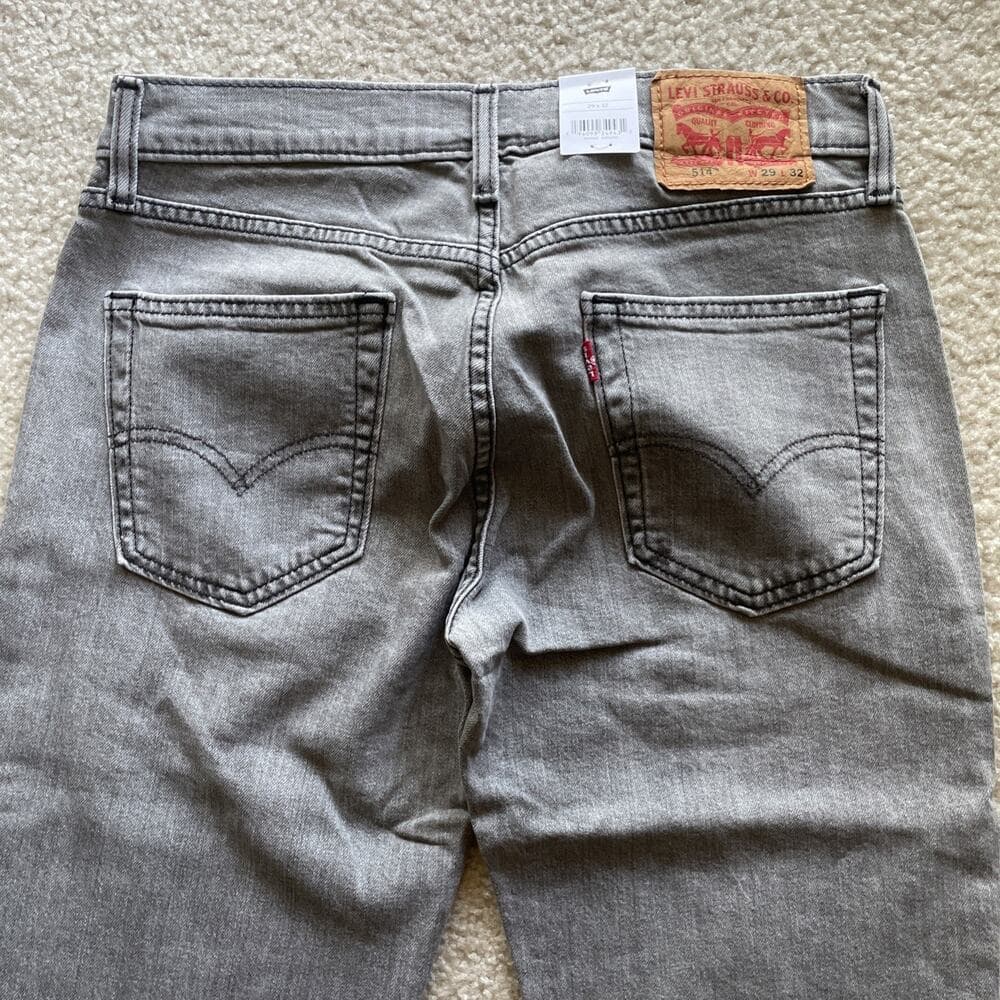 Levis 514 Straight Jeans Mens 29x32 Gray NWT - Thumbnail 5