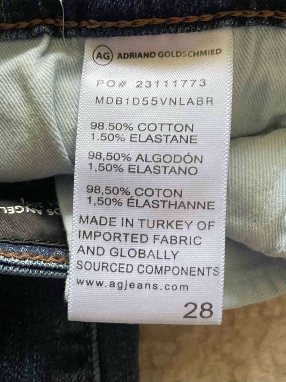 Ag Adriano Goldschmied Women's Farrah Boot Crop Cut Dark Blue Jeans Size 28 - Thumbnail 5