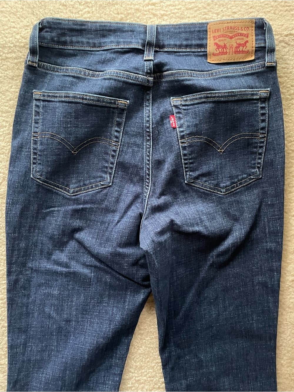 Levi's 725 High Rise Boot Cut Dark Blue Jeans Women’s Size 29 - Thumbnail 8