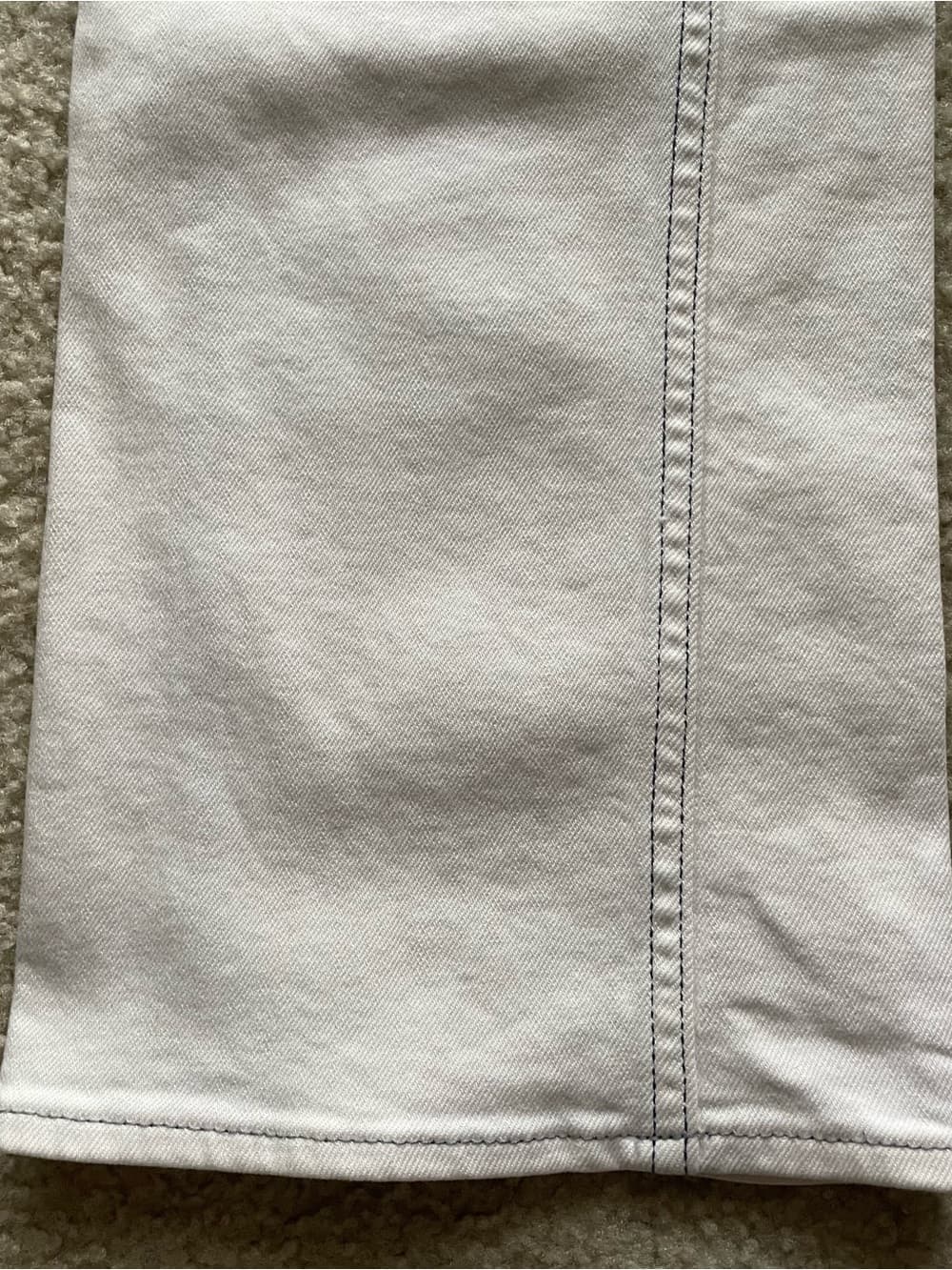 Polo Ralph Lauren Cream Straight-Leg Jeans Dark Contrast Stitching Women’s 26 R - Thumbnail 4
