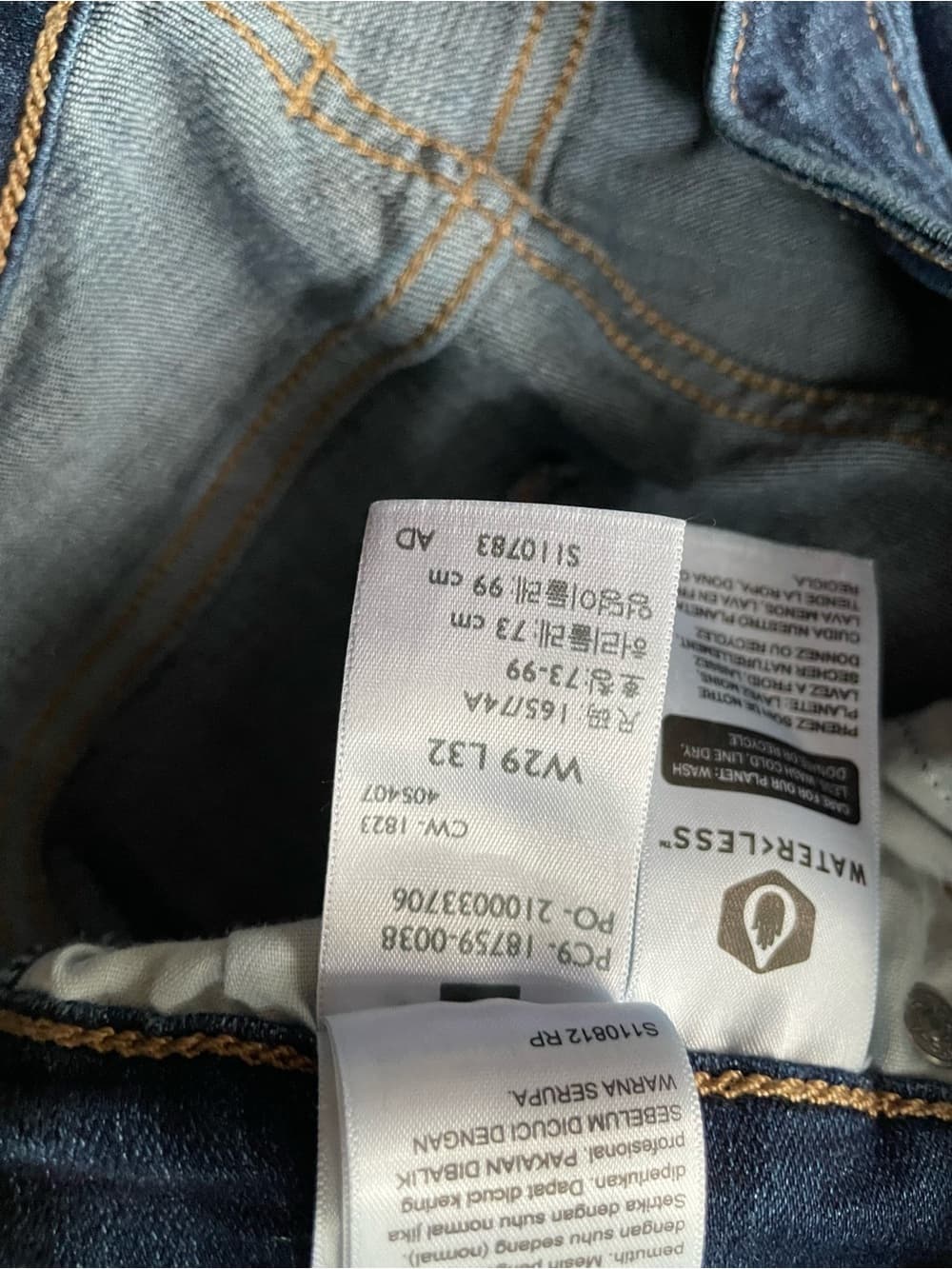 Levi's 725 High Rise Boot Cut Dark Blue Jeans Women’s Size 29 - Thumbnail 7