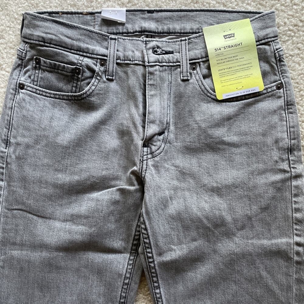 Levis 514 Straight Jeans Mens 29x32 Gray NWT - Thumbnail 7