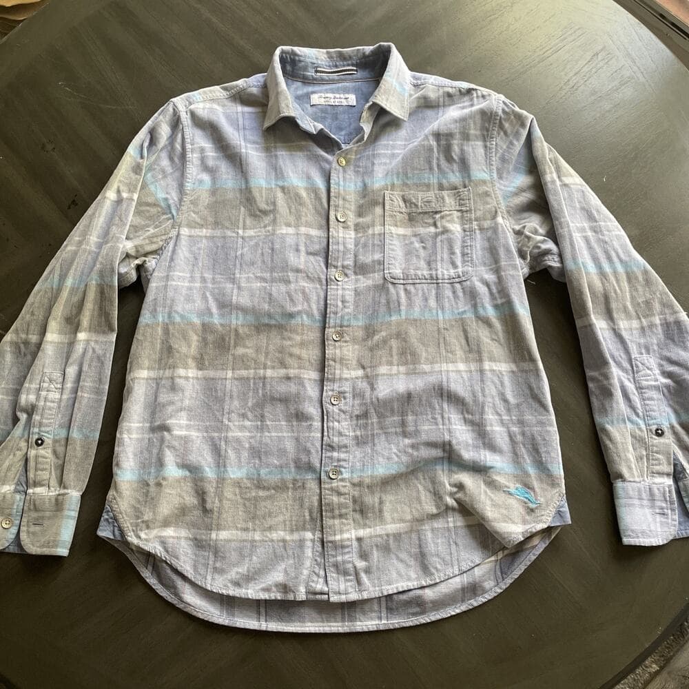 Tommy Bahama Men's Size M Coastline Cord Shirt Corduroy Striped Long Sleeve - Thumbnail 14