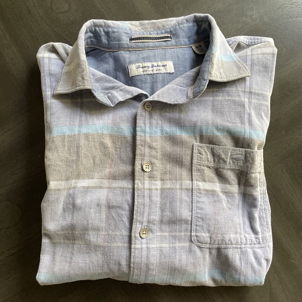 Tommy Bahama Men's Size M Coastline Cord Shirt Corduroy Striped Long Sleeve - Thumbnail 13