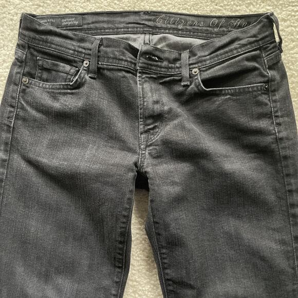 Citizens Of Humanity Ava Low Waist Straight Leg Black Jeans Womens Size 28 - Thumbnail 11