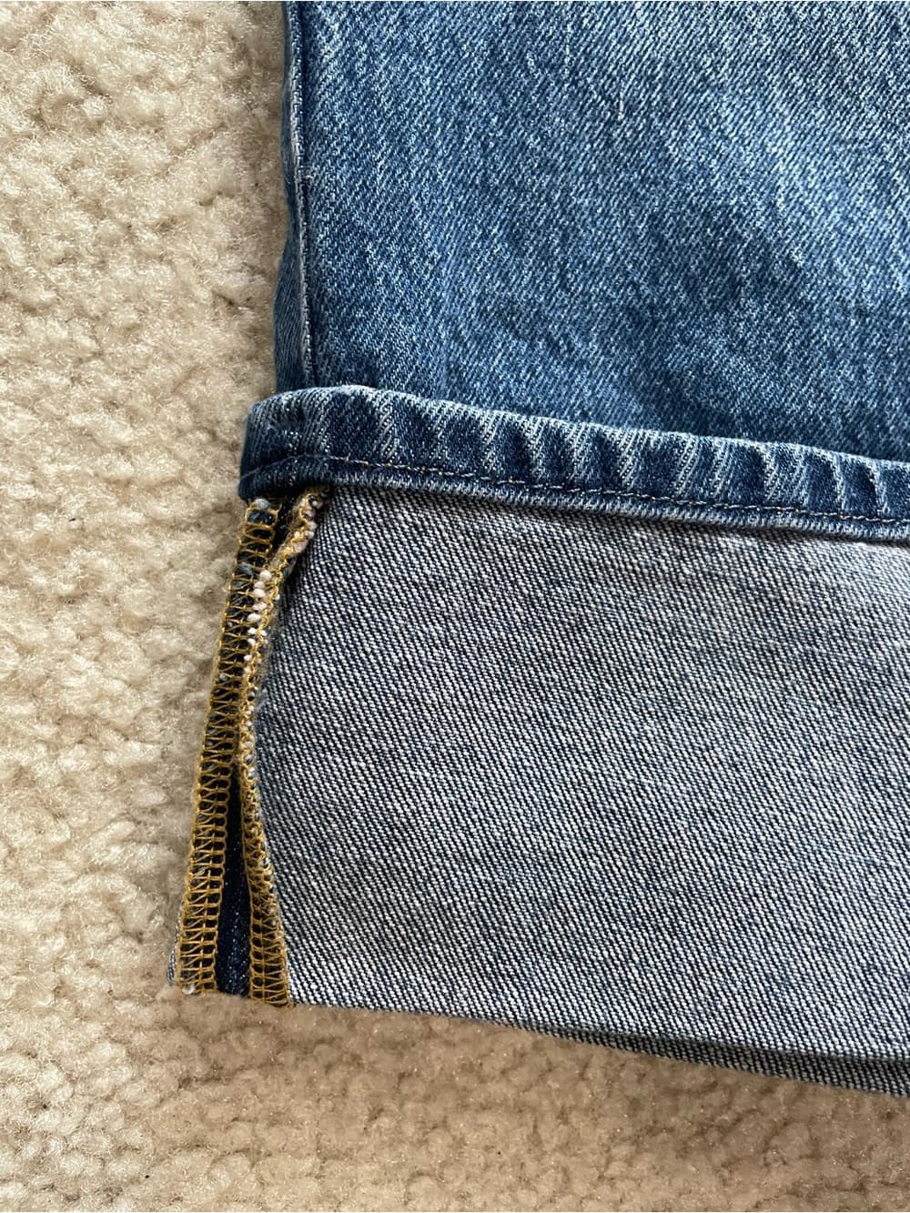 Free Assembly Wide Leg Front Pocket Selvedge Blue Jeans Women’s Size 8 - Thumbnail 7