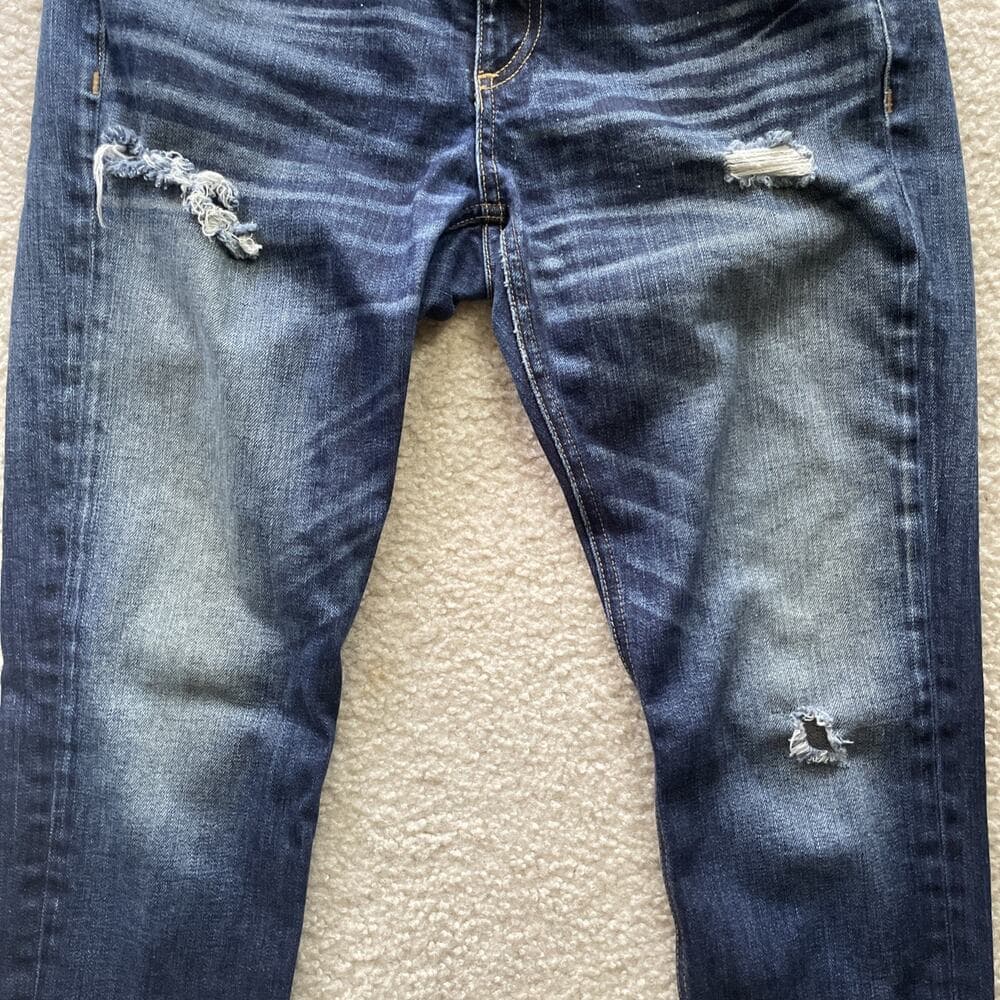 Rag & Bone Women’s Jeans Size 26 The Dre Medium Wash Blue Distressed Preowned - Thumbnail 5