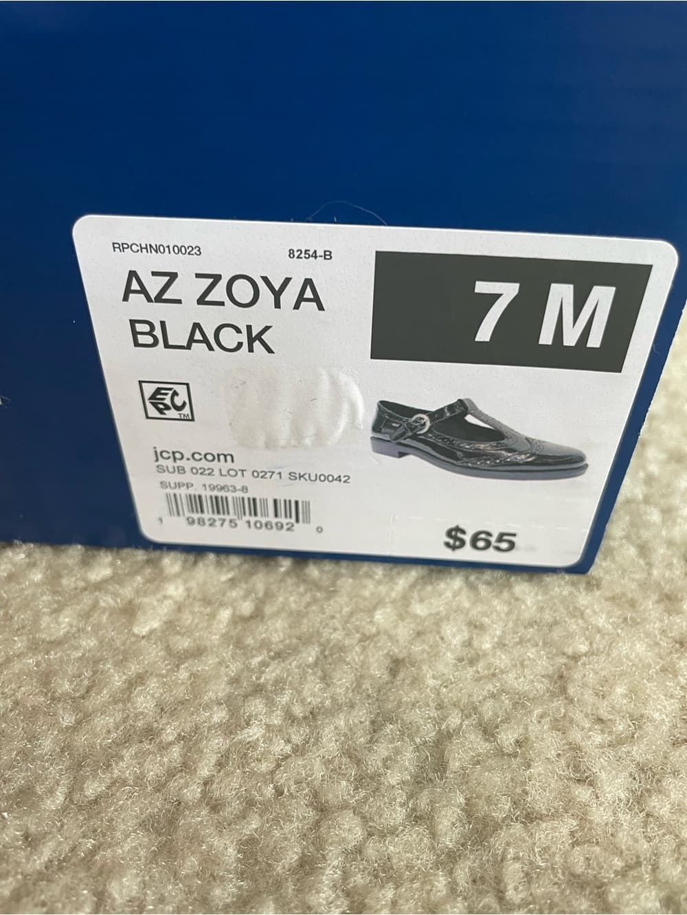 Arizona Jean Company Zoya Black Patent T-Strap Women’s Size 7 Medium NWT - Thumbnail 5