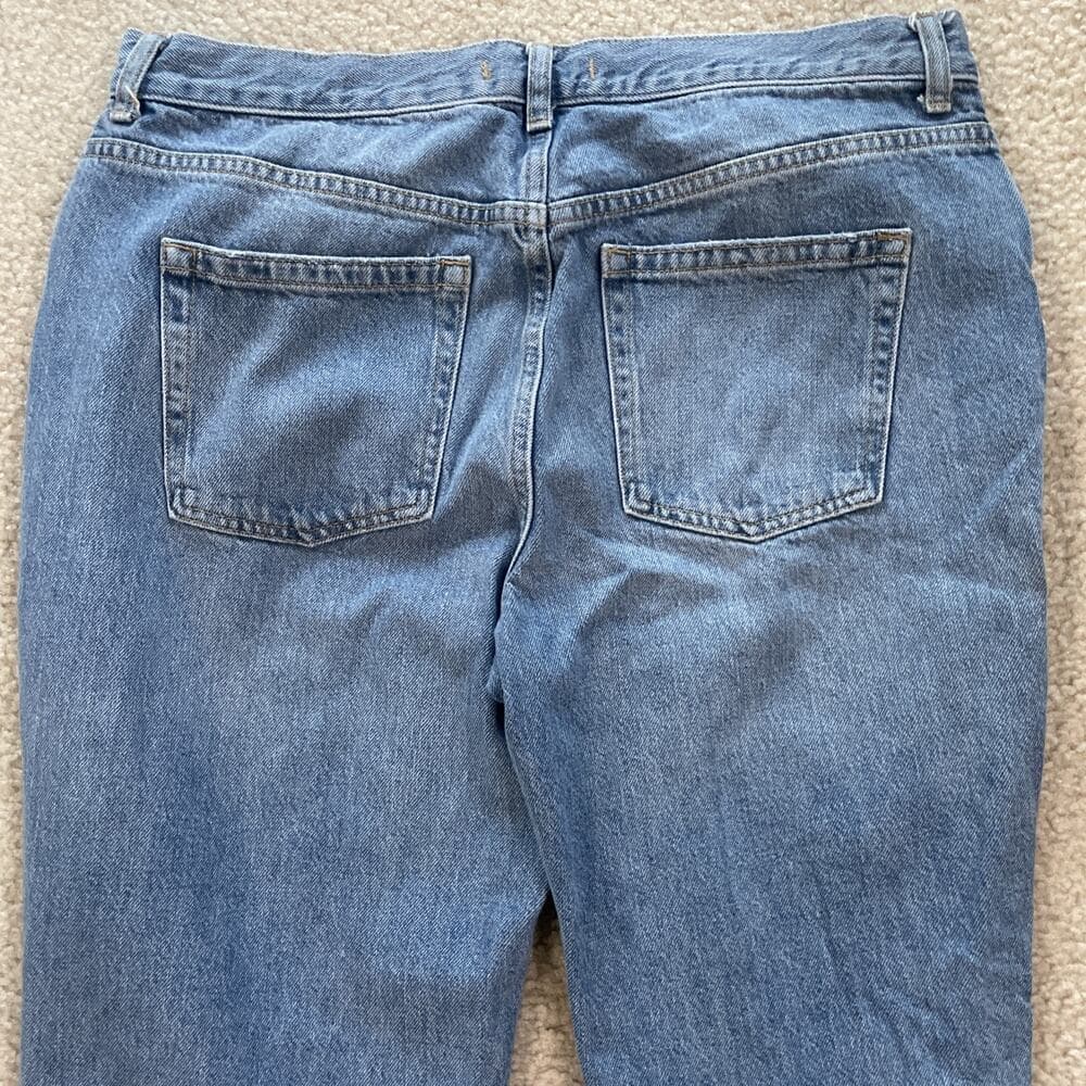 We The Free Distressed Raw Hem Button Fly Blue Jeans Womens Size 31 - Thumbnail 7