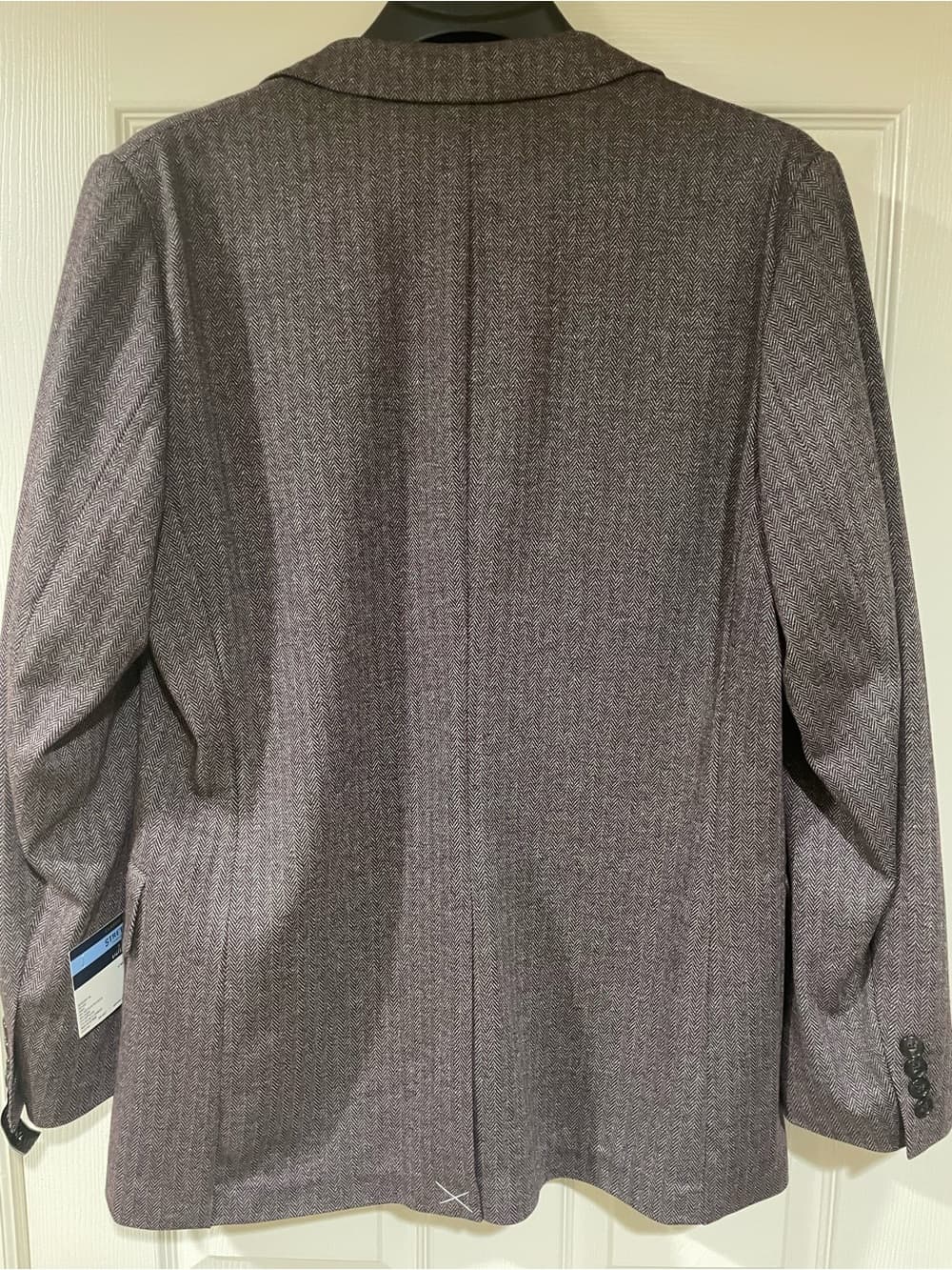 Stafford Stretch Sport Coat - Burgundy Plum Gray Mens 42 Regular NWT - Thumbnail 10