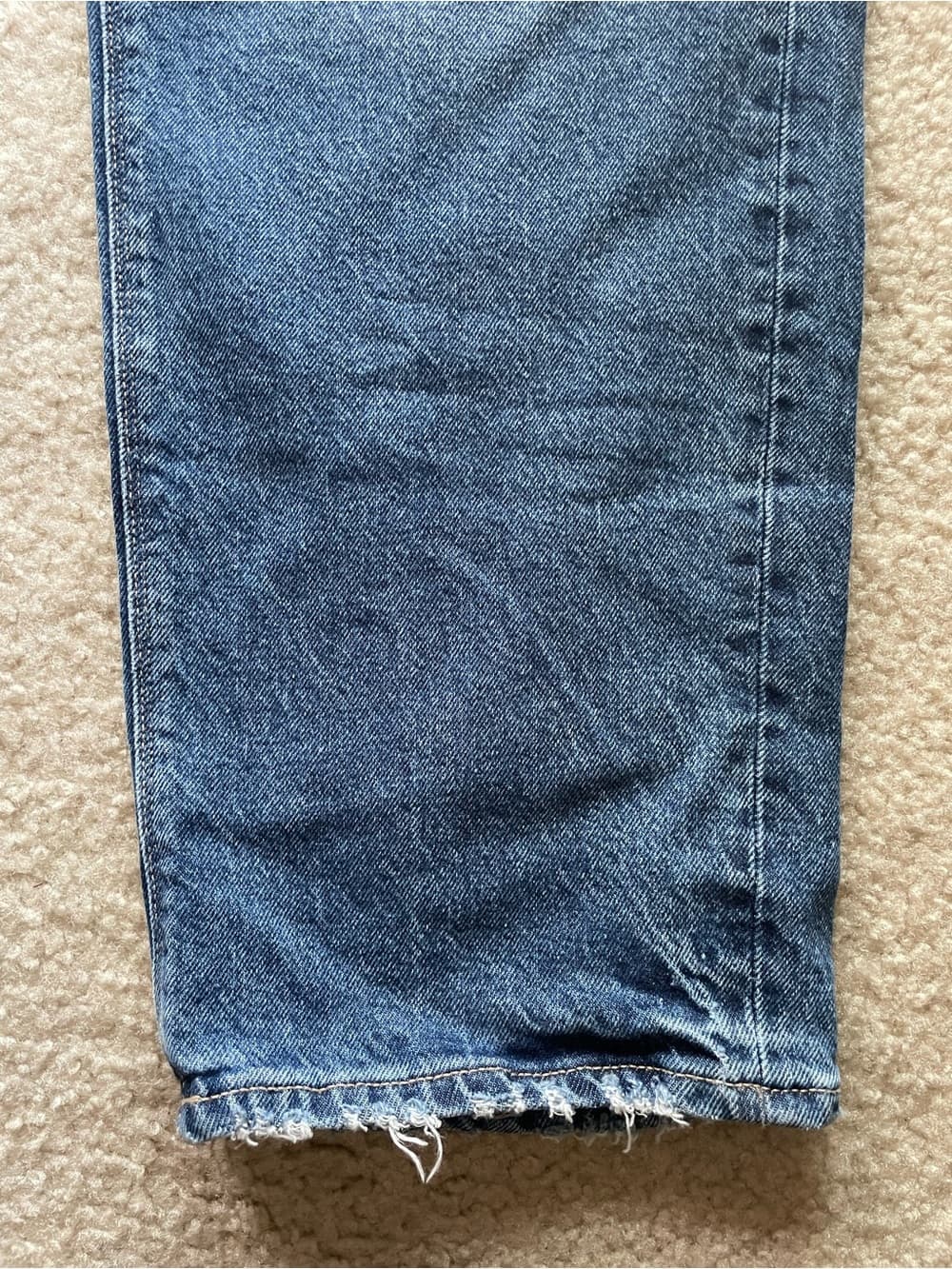 American Eagle Super High-Rise Straight Blue Jeans Women’s 16 Short NWT - Thumbnail 7