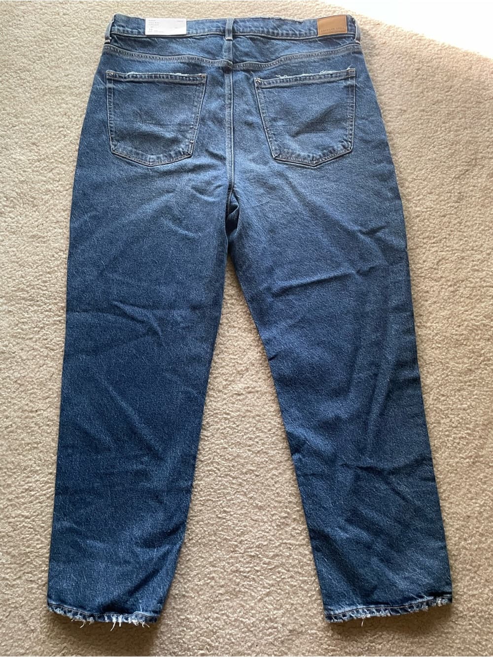 American Eagle Super High-Rise Straight Blue Jeans Women’s 16 Short NWT - Thumbnail 9