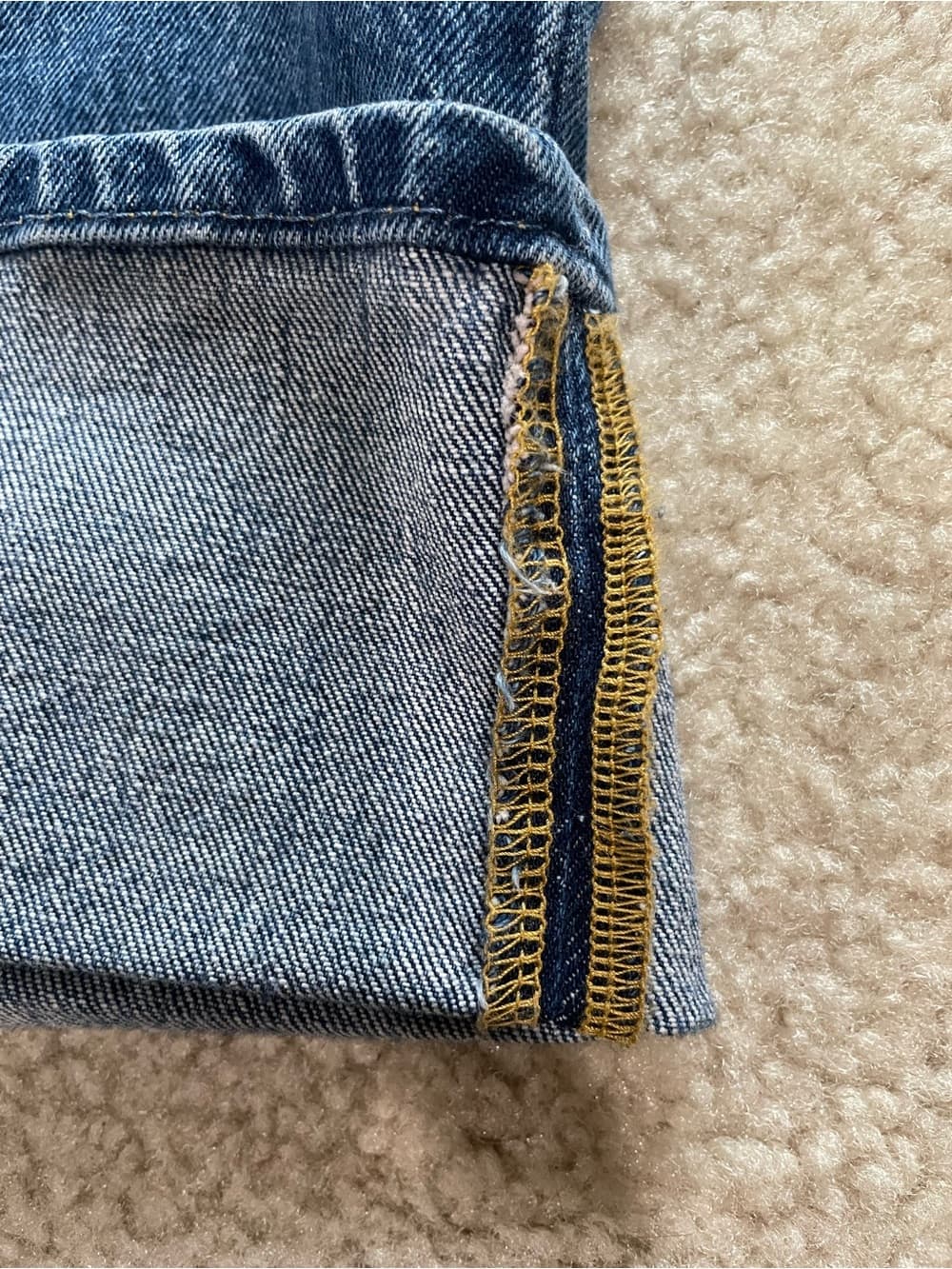 Free Assembly Wide Leg Front Pocket Selvedge Blue Jeans Women’s Size 8 - Thumbnail 6