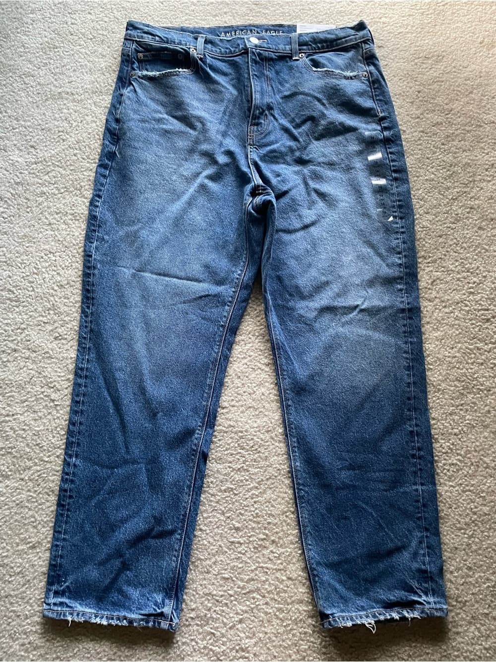 American Eagle Super High-Rise Straight Blue Jeans Women’s 16 Short NWT - Thumbnail 5