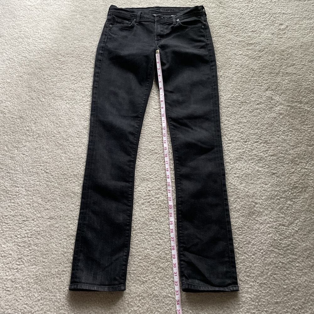 Citizens Of Humanity Ava Low Waist Straight Leg Black Jeans Womens Size 28 - Thumbnail 5