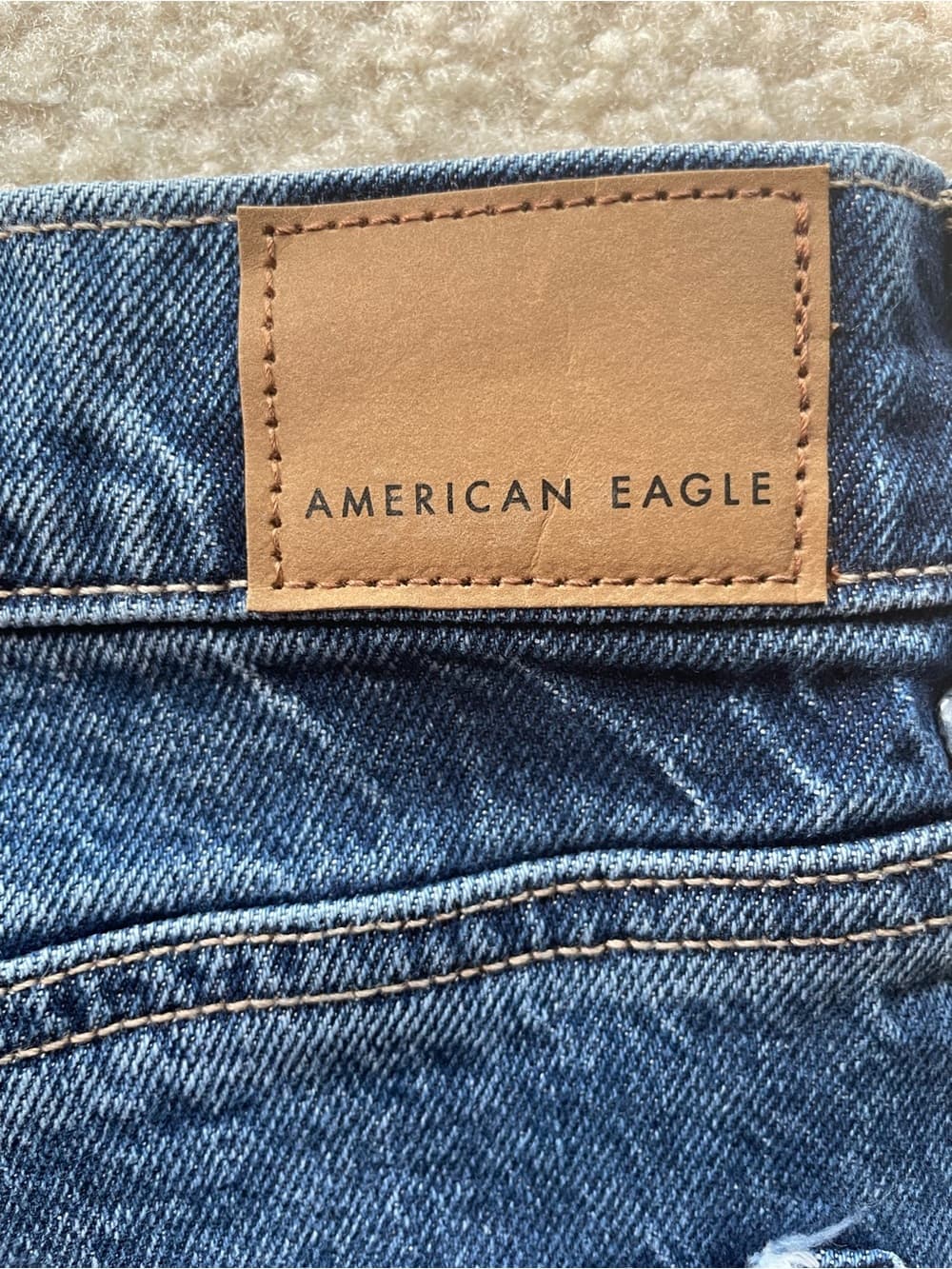 American Eagle Super High-Rise Straight Blue Jeans Women’s 16 Short NWT - Thumbnail 12
