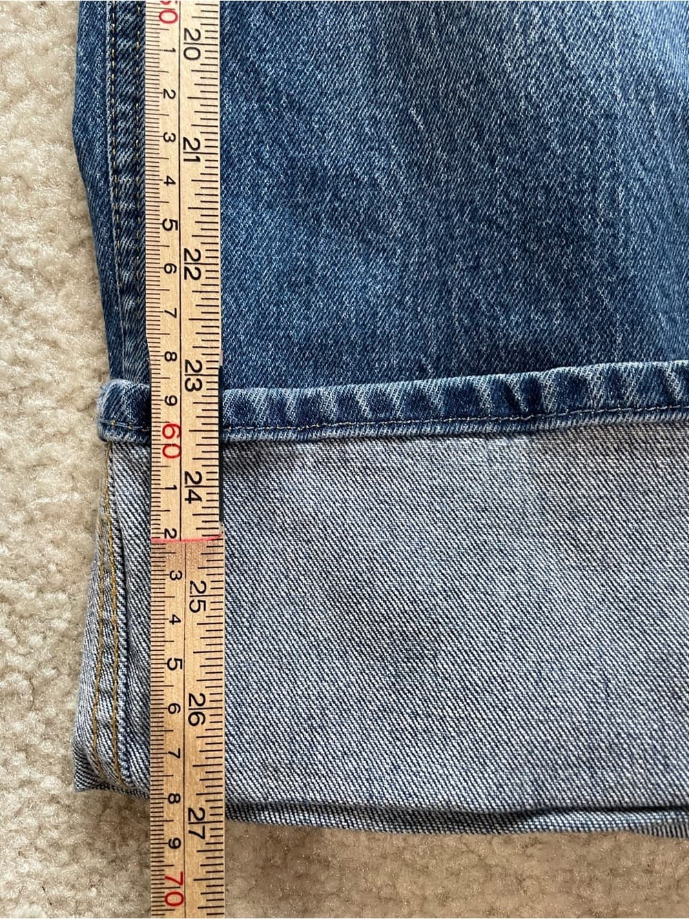 Free Assembly Wide Leg Front Pocket Selvedge Blue Jeans Women’s Size 8 - Thumbnail 5