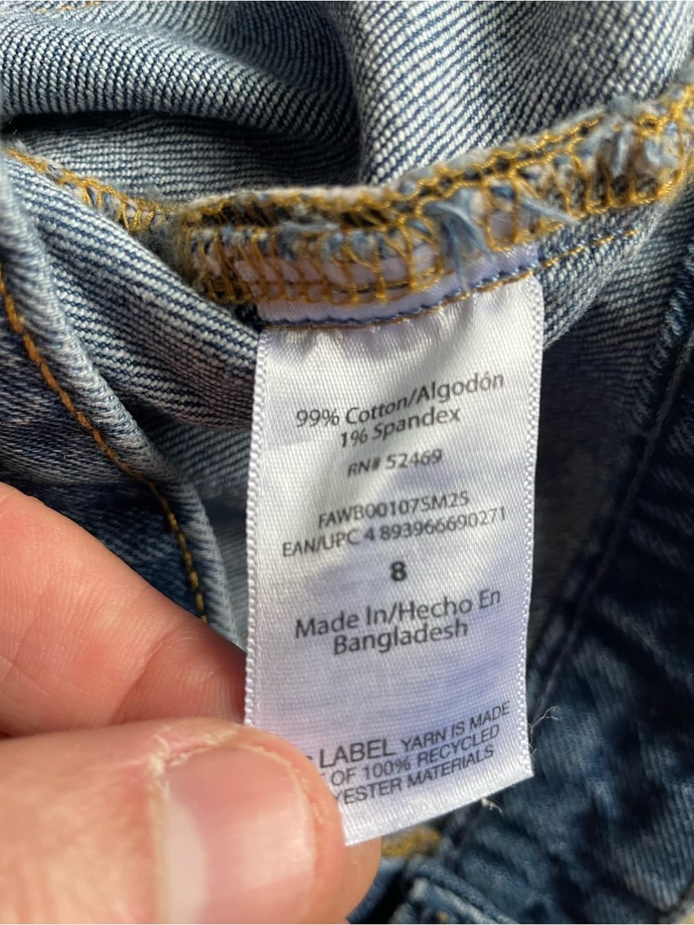 Free Assembly Wide Leg Front Pocket Selvedge Blue Jeans Women’s Size 8 - Thumbnail 3