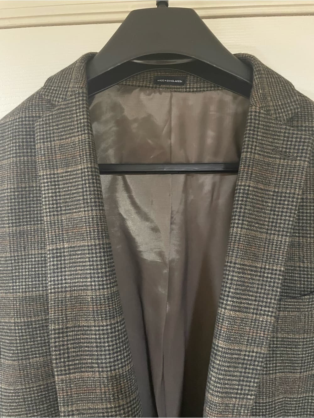 jf j.ferrar Grey/Brown Plaid Sport Coat Mens Size 46 Regular NWT - Thumbnail 6