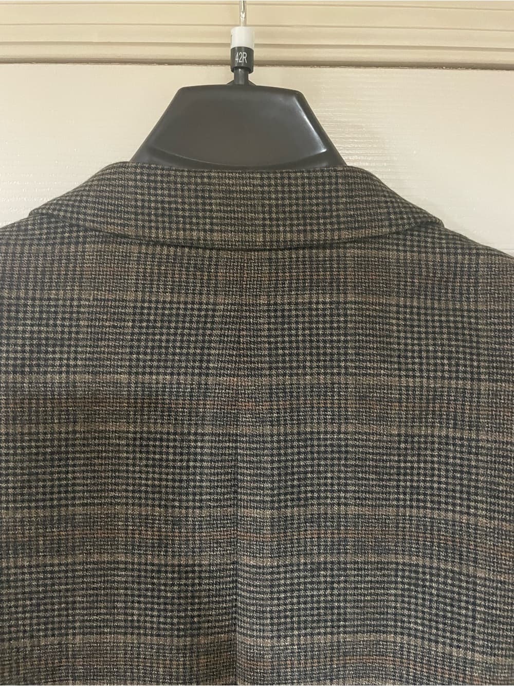 jf j.ferrar Grey/Brown Plaid Sport Coat Mens Size 46 Regular NWT - Thumbnail 7