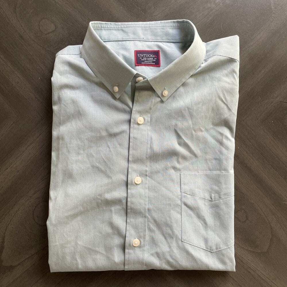 UNTUCKit Light Green Slim Fit Wrinkle Free Button Down Shirt Men's SIze XXL - Thumbnail 12