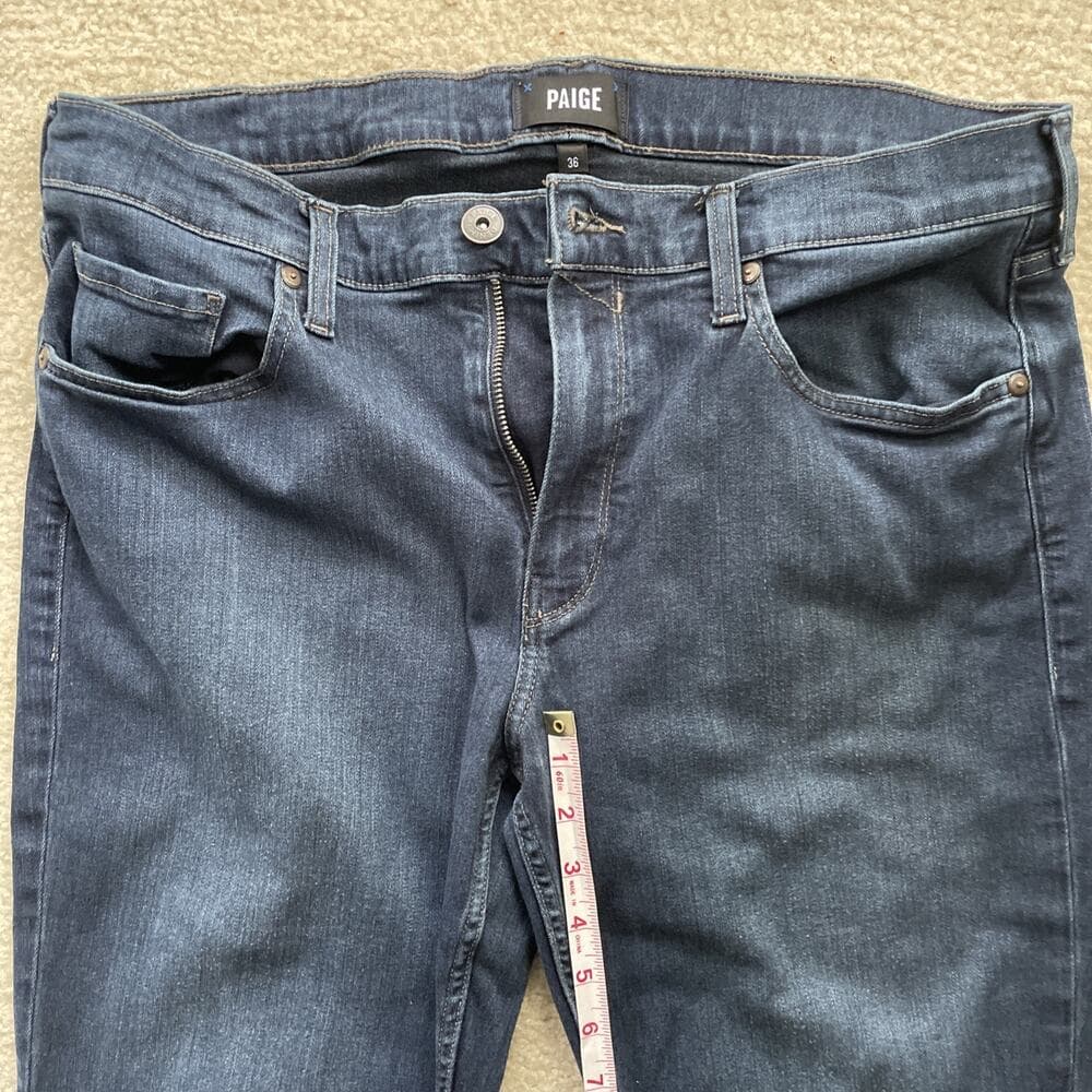 Paige Federal Cellar Straight Leg Jeans Mens 36 Dark Blue - Thumbnail 9
