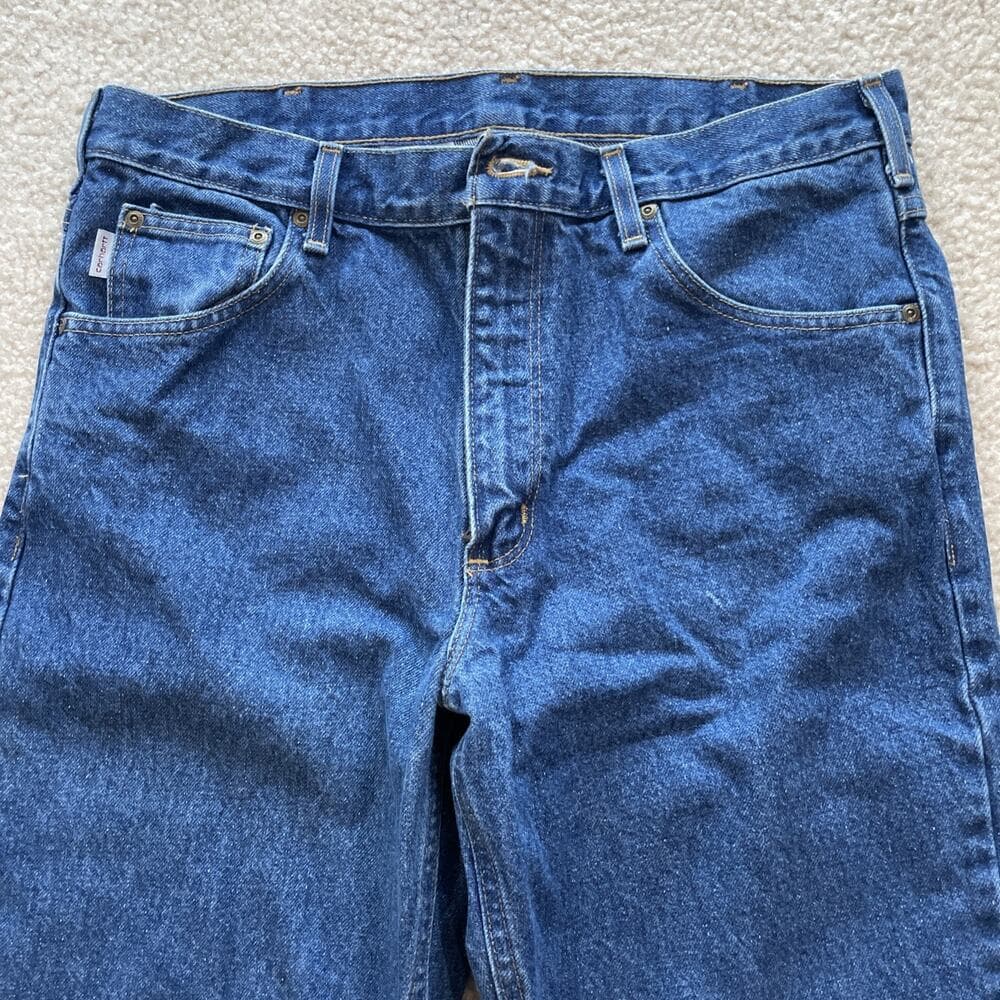 Carhartt Relaxed Fit Mens Jeans Size 36x30 Preowned Blue - Thumbnail 9