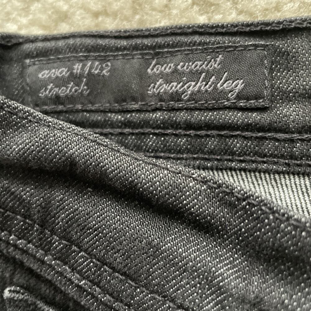 Citizens Of Humanity Ava Low Waist Straight Leg Black Jeans Womens Size 28 - Thumbnail 2