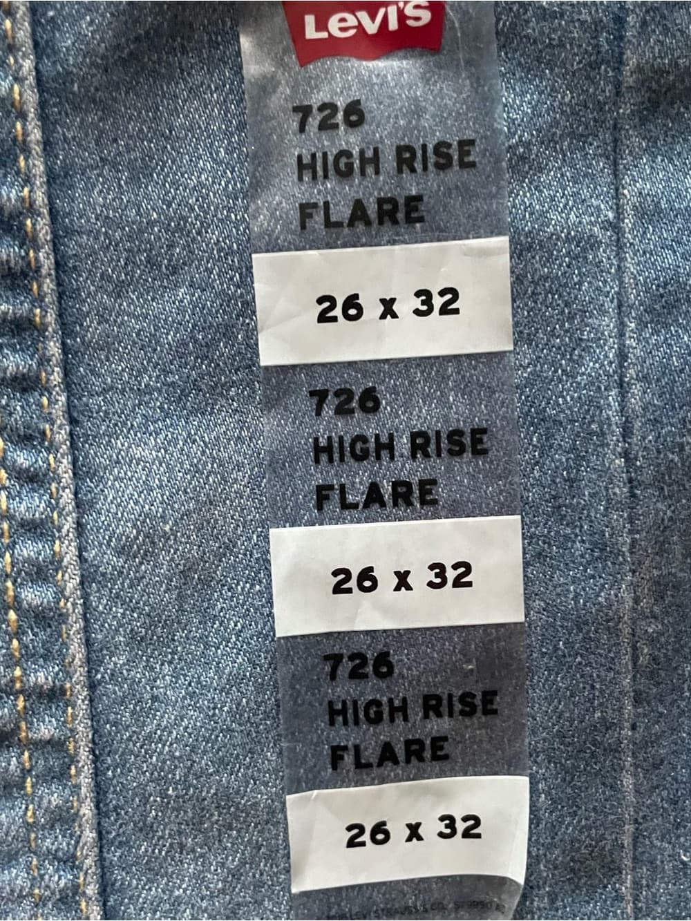 Levi's 726 Flare High Rise Women's Blue Jeans Size 26 NWT - Thumbnail 3