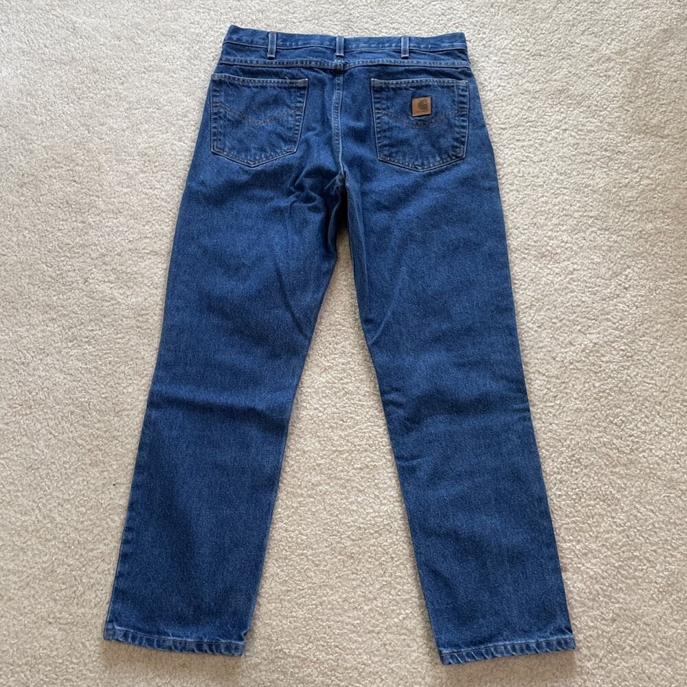 Carhartt Relaxed Fit Mens Jeans Size 36x30 Preowned Blue - Thumbnail 6