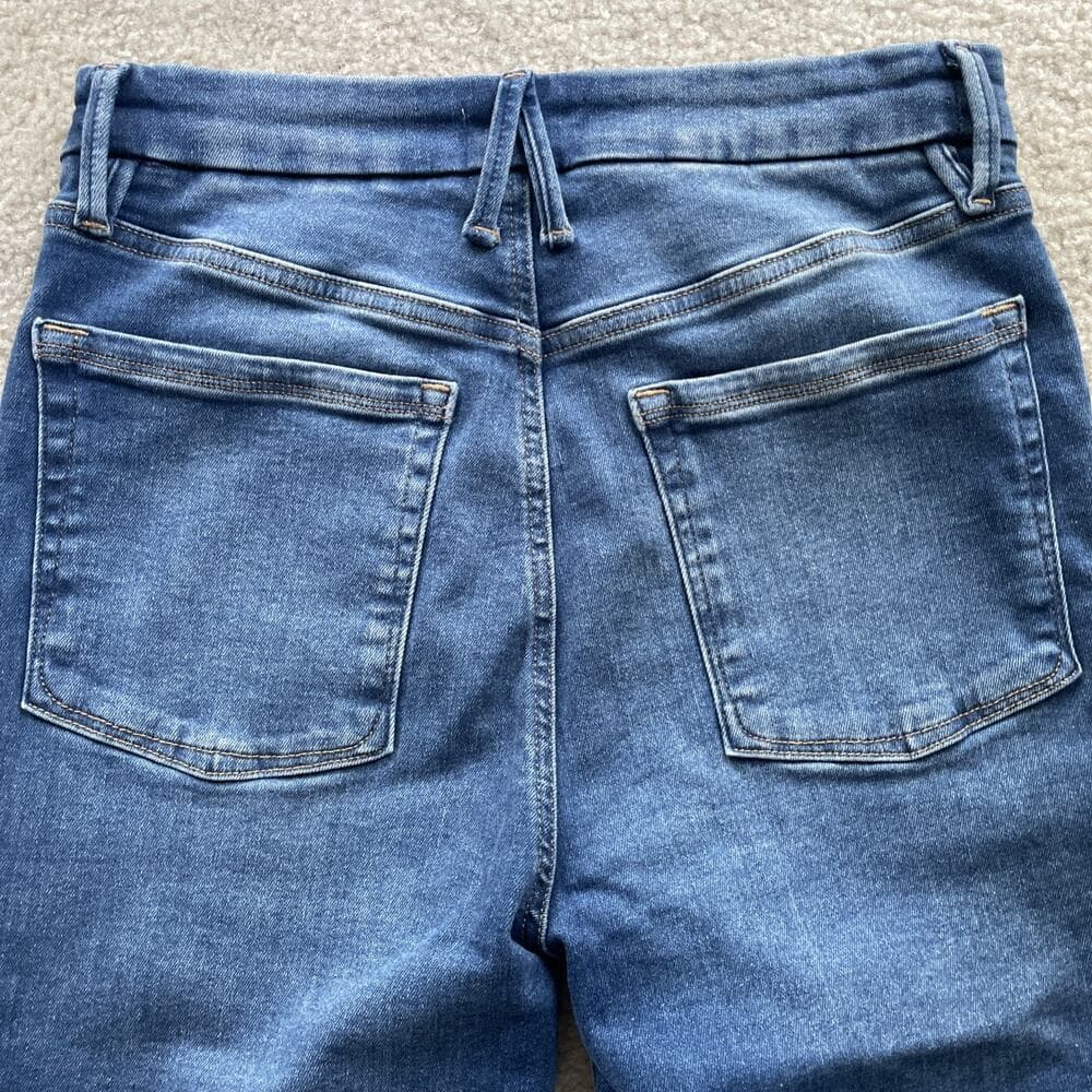 Good American Straight Leg Blue Jeans Womens Size 3 Preowned Excellent - Thumbnail 5
