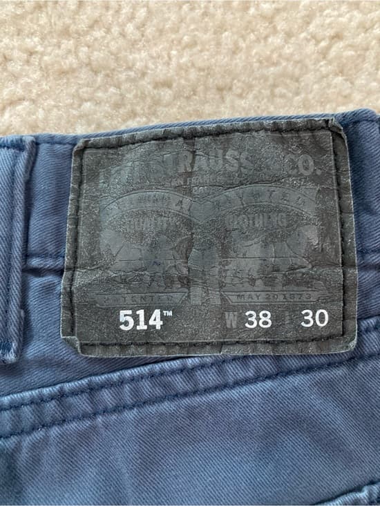 Levi's 514 Straight Jeans in Navy Blue Men’s 38x30. Inseam closer to 28. - Thumbnail 10