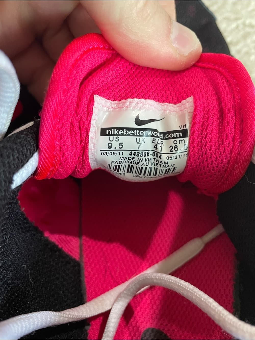 Nike Black & Hot Pink Flex TR Training Shoes Women’s Size 9.5 - Thumbnail 6