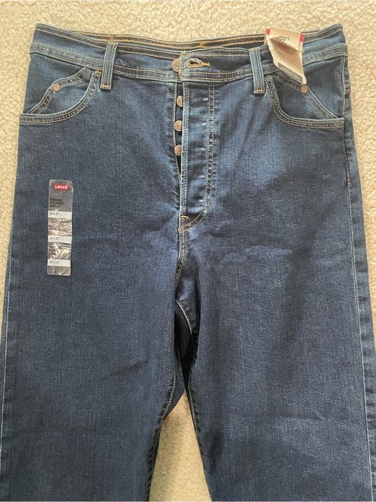 Levi's Women's Ribcage Straight Ankle Dark Blue Jeans Size 31 (x27) - Thumbnail 13