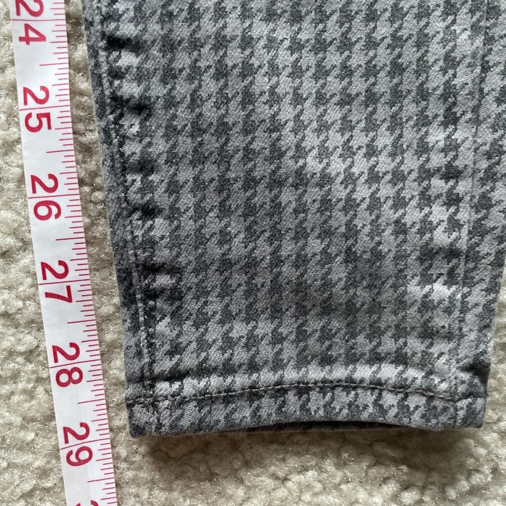 American Eagle Curvy Super High Rise Jegging Checkered Gray Black Size 2 - Thumbnail 5