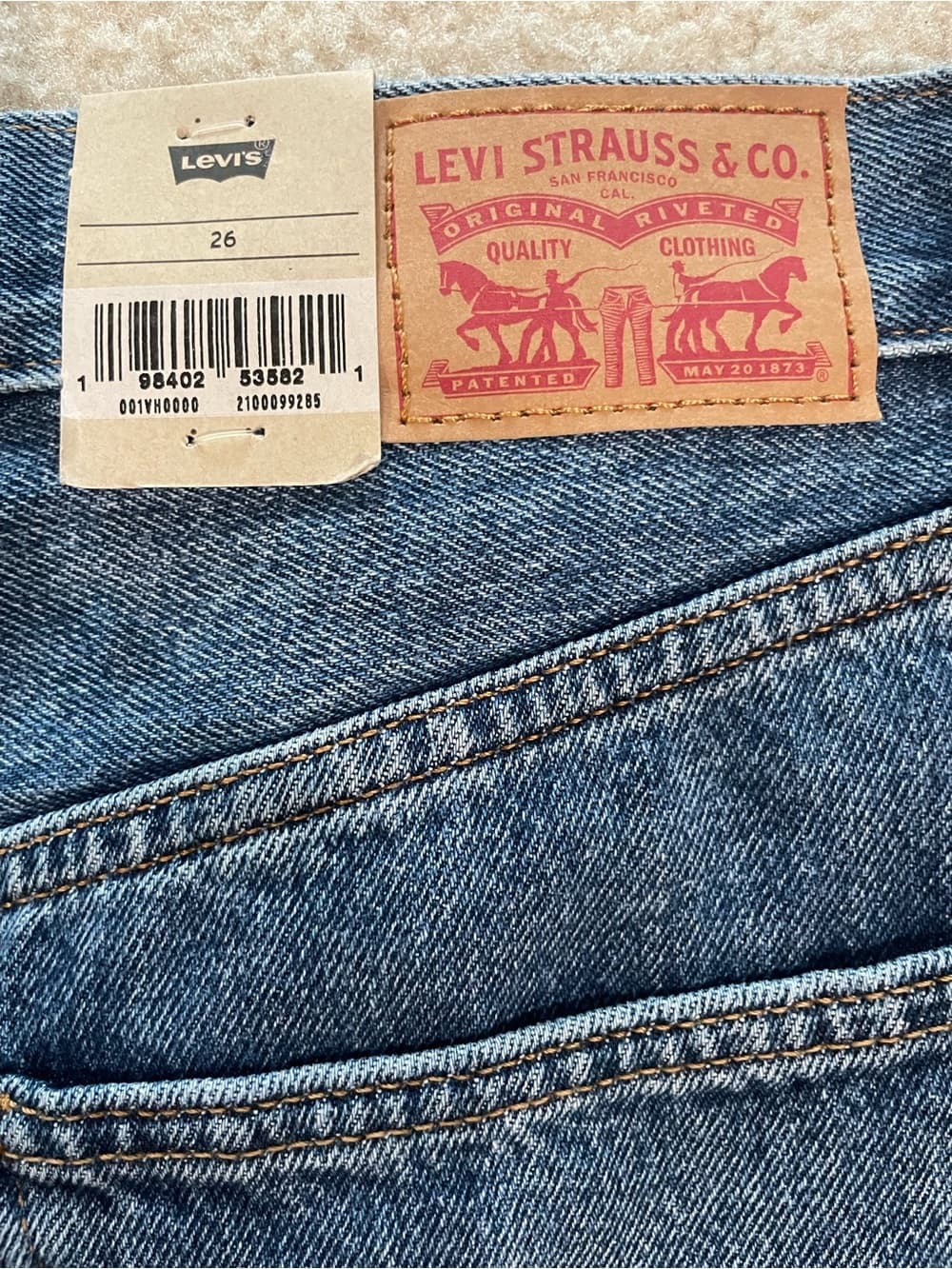 Levi's Blue Denim Pencil Skirt with a Back Slit Women’s 26 NWT - Thumbnail 6