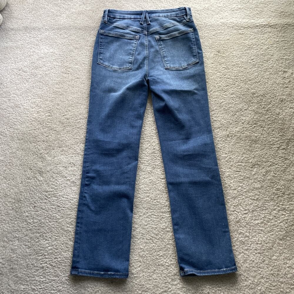 Good American Straight Leg Blue Jeans Womens Size 3 Preowned Excellent - Thumbnail 6
