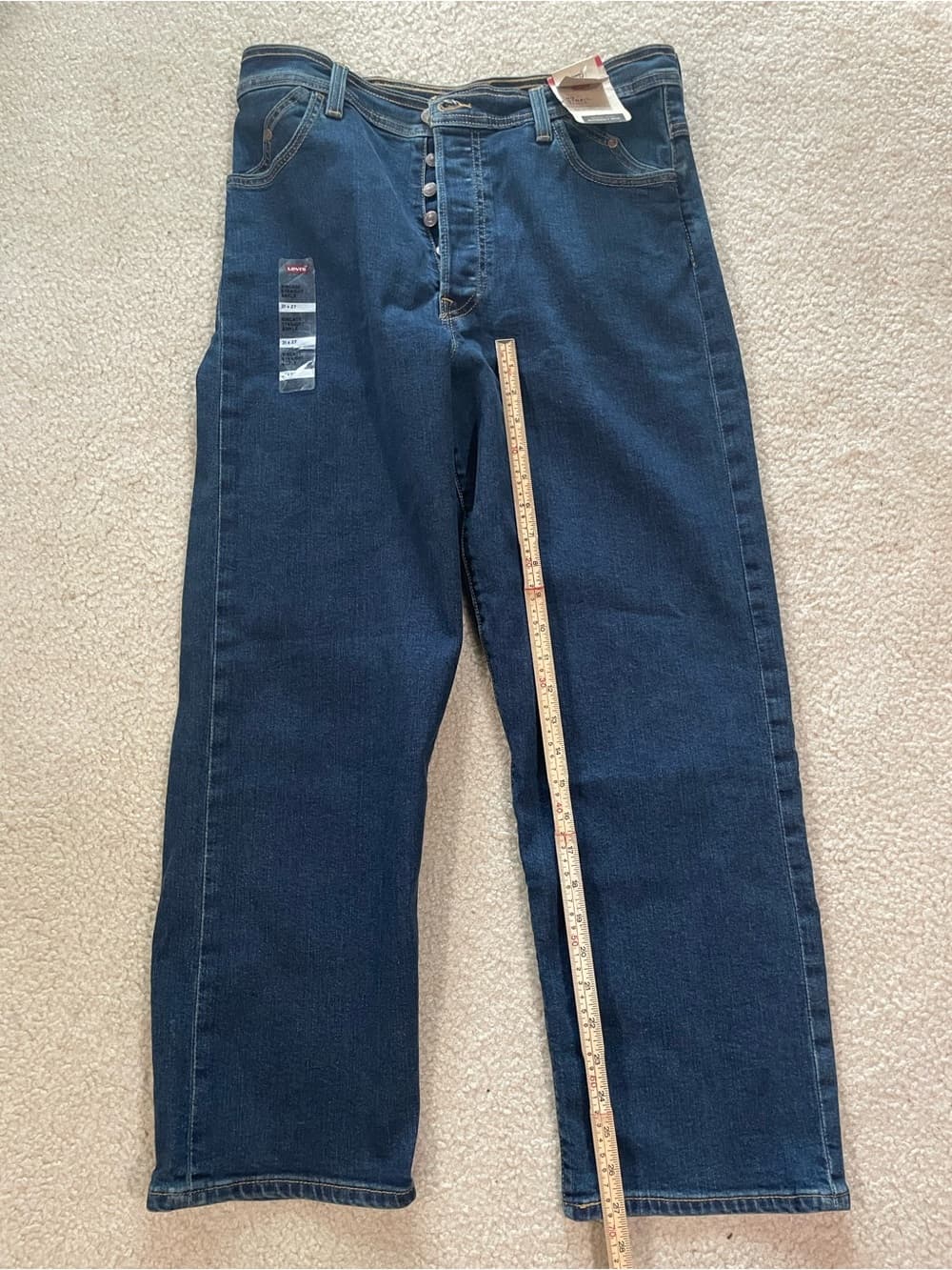 Levi's Women's Ribcage Straight Ankle Dark Blue Jeans Size 31 (x27) - Thumbnail 8