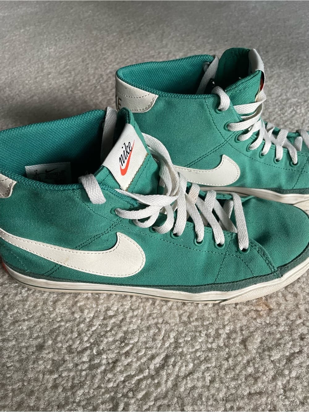 Nike Teal High-Top Sneakers with White Laces Men’s Size 8 50th Anniversary - Thumbnail 2