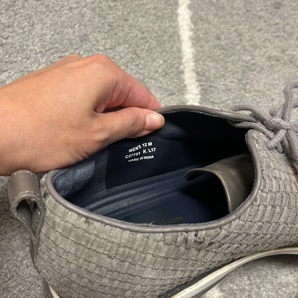 Cole Haan Men's Woven Gray Lace-Up Sneakers - Thumbnail 4