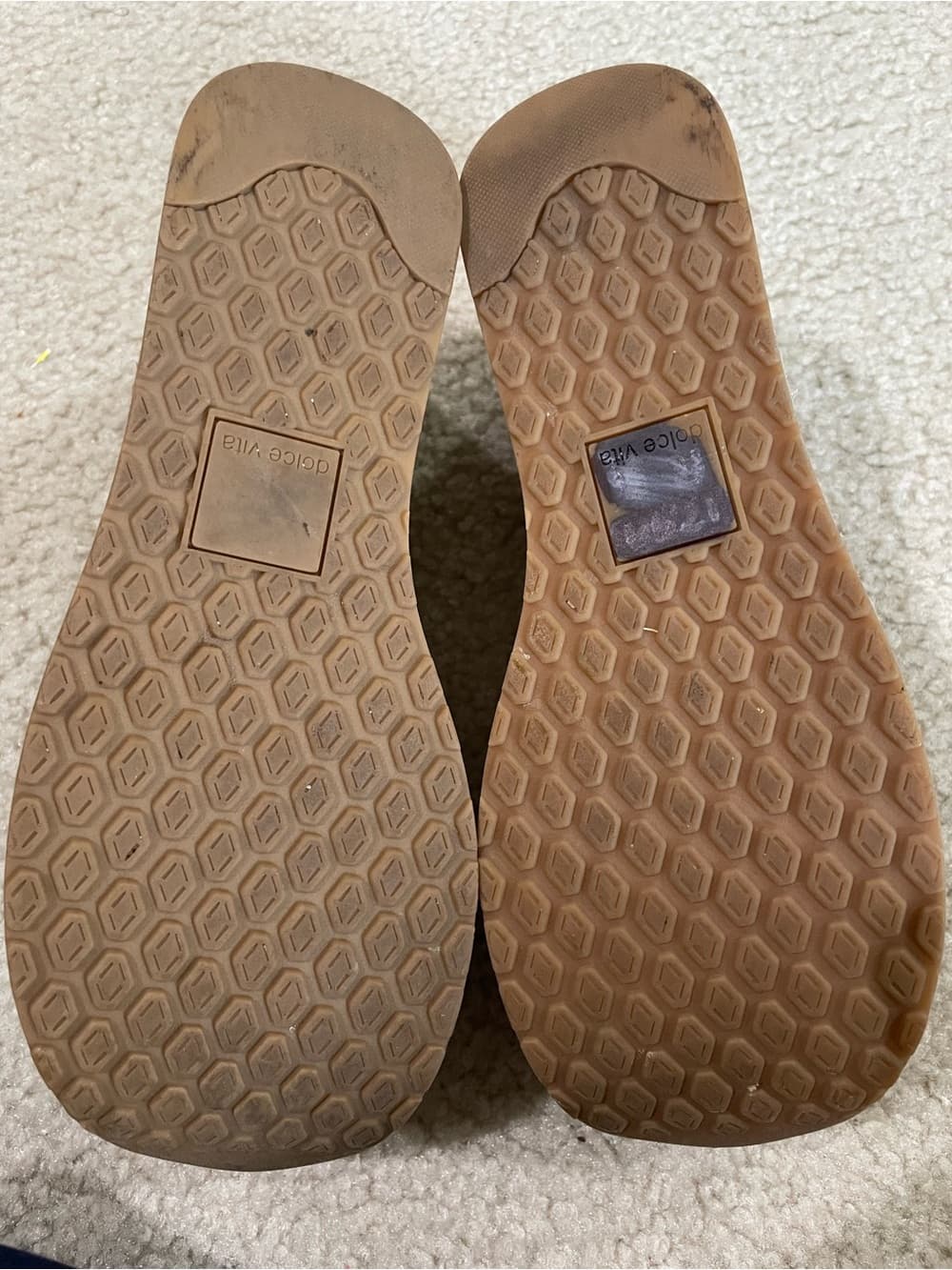 Dolce Vita Tan Suede Platform Slip-On Loafers with Amber Chain - Thumbnail 7