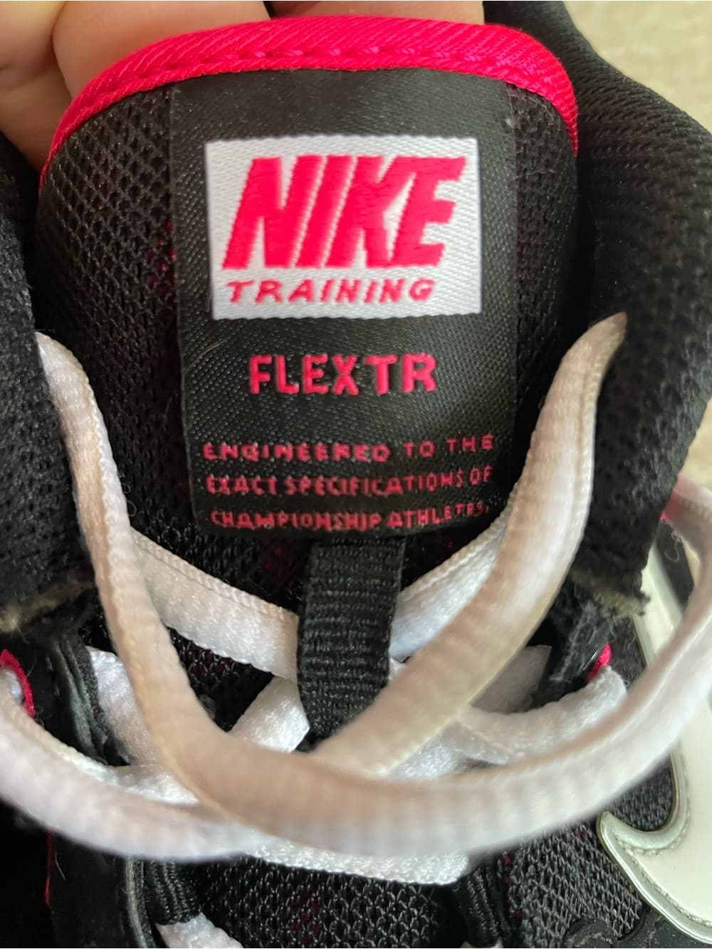 Nike Black & Hot Pink Flex TR Training Shoes Women’s Size 9.5 - Thumbnail 2