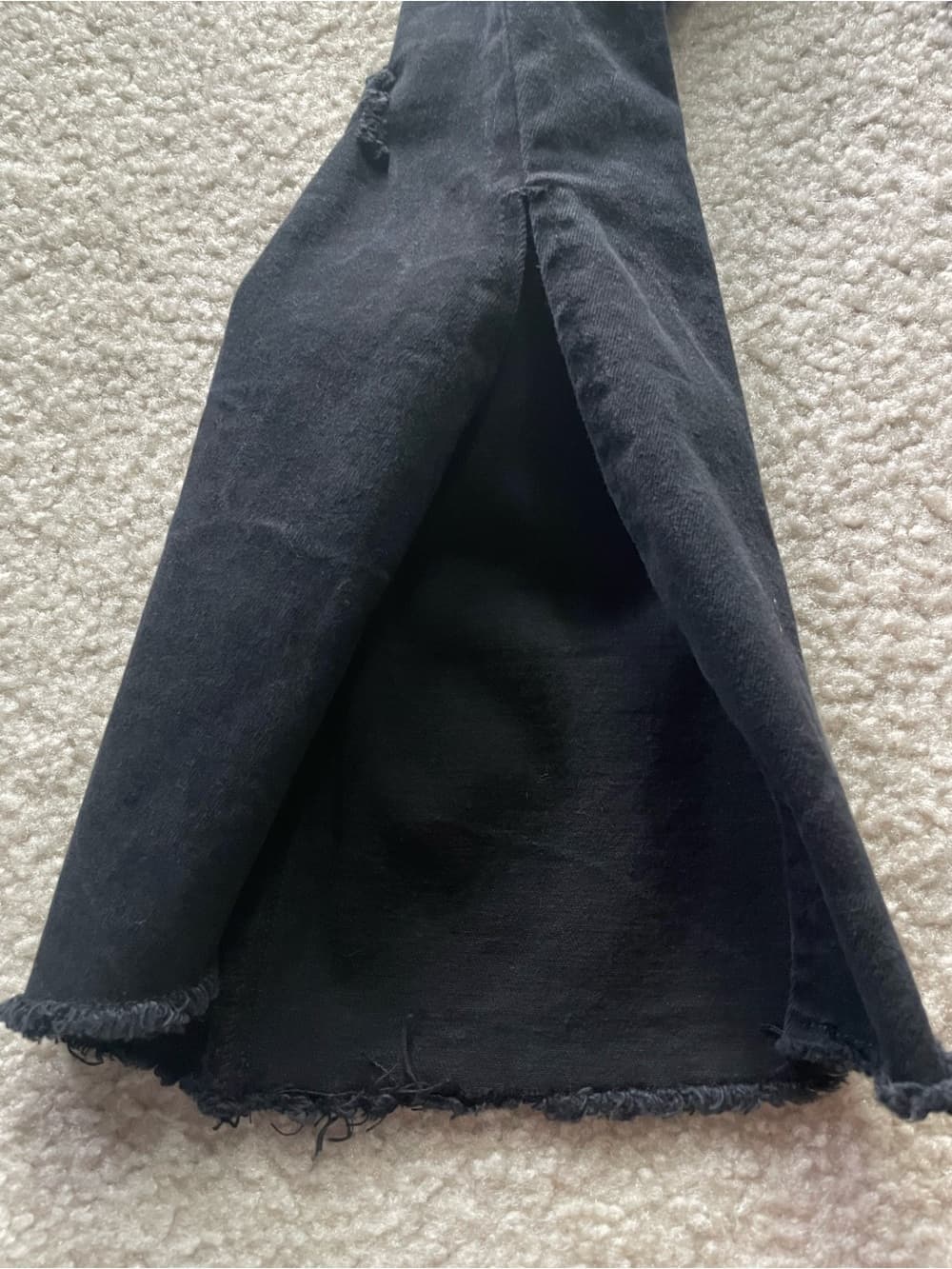 Flying Monkey Black Distressed Ripped Flare Slit Leg Jeans Women’s 24 - Thumbnail 10
