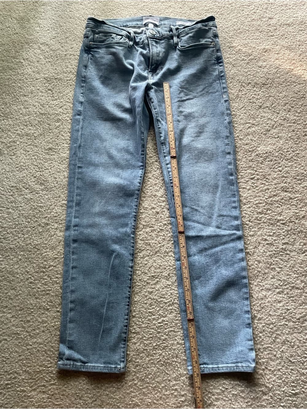 Frame Le Garcon Denim Women's Skinny Jeans in Medium Light Blue Size 27 - Thumbnail 3