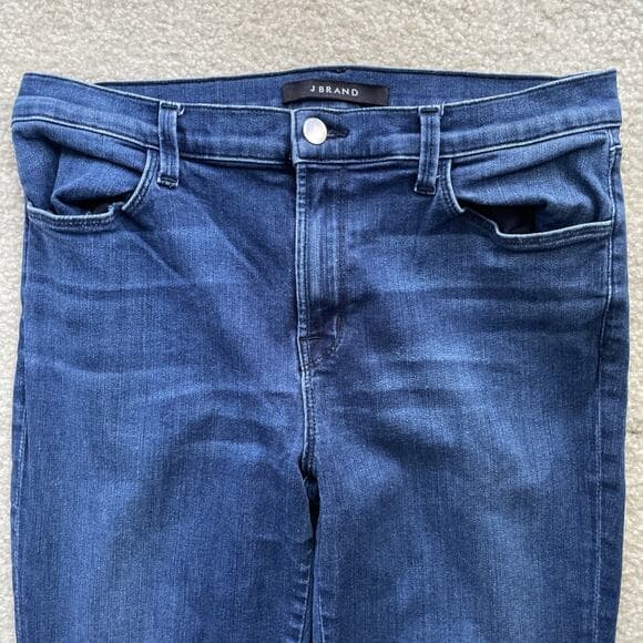 J Brand Midrise Flared Button Detail Hem Charlene Delight Blue Jeans Women Sz 31 - Thumbnail 11